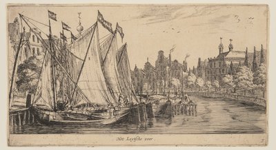 Het Leytsche veer, aus Ansichten von Amsterdam von called Zeeman Reinier Nooms