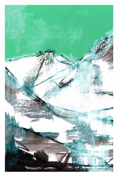 Smaragdener Berg abstrakt von cartissi