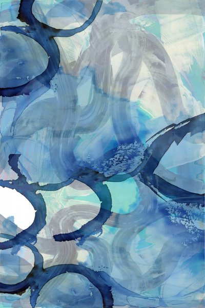 Fließendes Blaues Abstrakt von cartissi