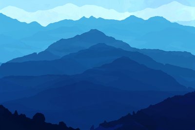 Geschichtete Blaue Berge von cartissi