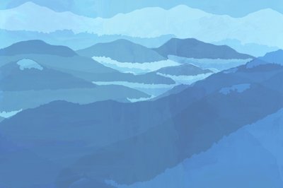 Neblige Blaue Berge von cartissi