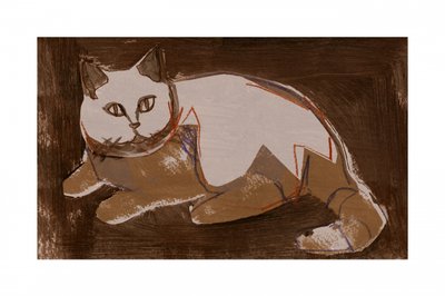 Moderne ruhende Katze von cartissi