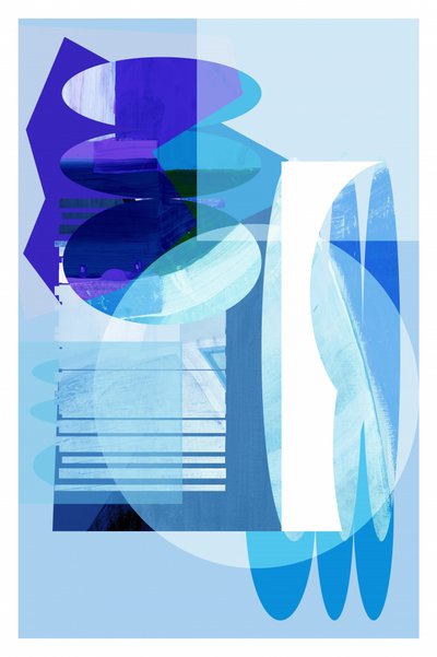 Gelassene blaue Abstraktion von cartissi