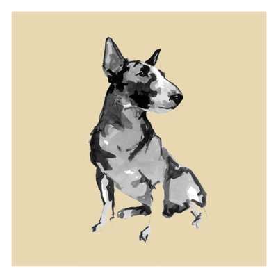 Sitzender Bullterrier von cartissi