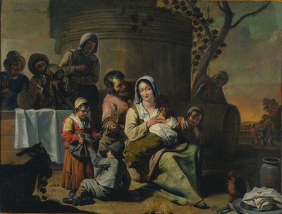 Weinszene von circle of Le Nain
