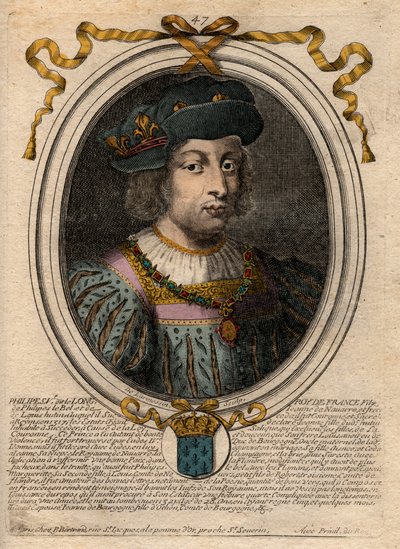 Porträt von Philipp V. der Lange (1294-1322), König von Frankreich - Philipp V. (1294-1322) 