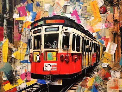 Standseilbahn-Station Collage von F. Abderrahim