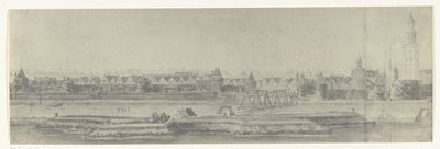 Ansicht von Kampen, 1672 (Serie: Zeichnungen des französischen Einfalls in die Niederlande 1672 von Adam Frans van der Meulen, aufbewahrt in der Manufacture des Gobelins) von frères Moreau