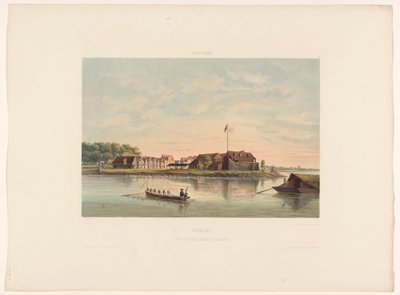 Fort Zeelandia in Paramaribo. Blick auf Fort Zeelandia in Paramaribo von jonkheer Jacob Eduard van Heemskerck