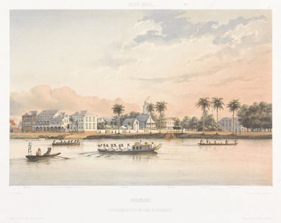 Regierungshaus und Platz in Paramaribo von jonkheer Jacob Eduard van Heemskerck