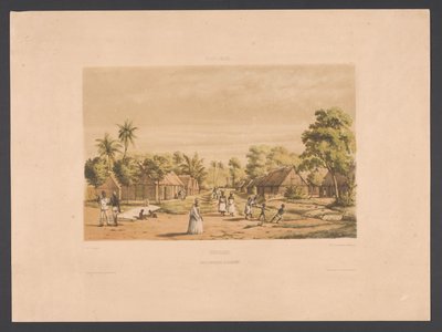 Wohnungen von versklavten Menschen auf einer surinamischen Plantage von jonkheer Jacob Eduard van Heemskerck