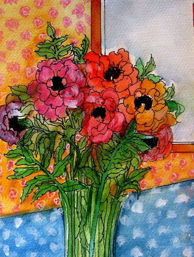 Blumen in Vase von linda arthurs