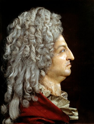 Porträt von König Ludwig XIV. (1638-1715). Wachs und Textil von Antoine Benoist dit du Cercle (1632-1717). Um 1705. Versailles, Schlossmuseum von or Benoit du Cercle Antoine Benoist