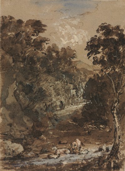 Landschaft mit Nutztieren von probably by the so called Premier Engraver