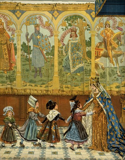 Geschichte Frankreichs im Mittelalter: Allegorie der französischen Provinzen, die der Krone Frankreichs unter der Herrschaft von König Ludwig XI. genannt der Kluge (1423-1483) beigetreten sind von pseudonym for Onfray de Breville Jacques Job