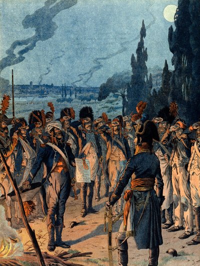 Italienfeldzug: Am Abend der Schlacht von Lodi am 10. Mai von pseudonym for Onfray de Breville Jacques Job