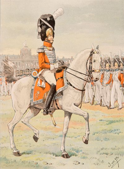 Uniform der französischen Truppen zu allen Zeiten: Offizier der Schweizer Garde von pseudonym for Onfray de Breville Jacques Job