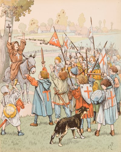 Der Kinderkreuzzug in Jerusalem im Jahr 1212 von pseudonym for Onfray de Breville Jacques Job