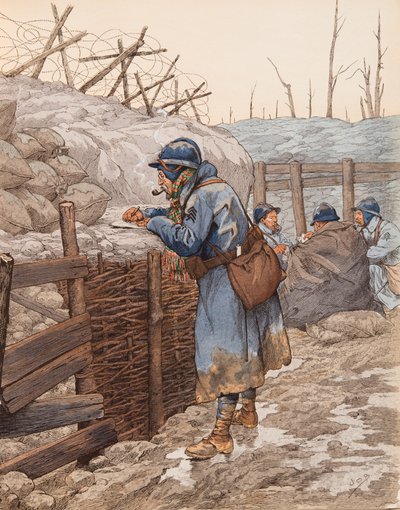 Der Brief des Pépère (Soldat in einem Schützengraben schreibt während des Ersten Weltkriegs an seine Familie) von pseudonym for Onfray de Breville Jacques Job