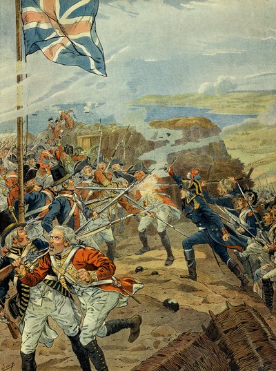 Die Armee des Rheins und die Französische Revolution 1789: Napoleon I. Bonaparte (1769-1821) griff die Engländer in Toulon 1793 an. Die Grenzen des Südens von Frankreich wurden von Mächten, die gegen die Revolution koalierten, überfallen. Die Engländer bes von pseudonym for Onfray de Breville Jacques Job