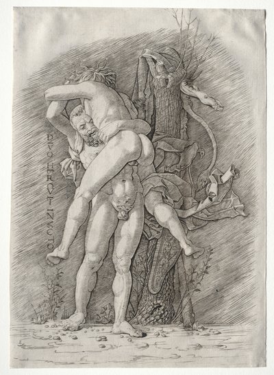 Herkules und Antäus von school of Andrea Mantegna