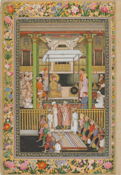 Eine Nachtfeier zum Geburtstag des Propheten, aus dem St. Petersburger Album, ca. 1635-1752 von son of Hoshang (attr.to) Bulaqi