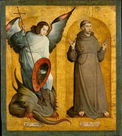 Heilige Michael und Franziskus, ca. 1505-9 von the Elder Juan de Flandes