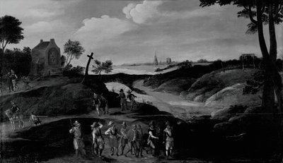 Landschaft mit Figuren von the younger Joos de Momper