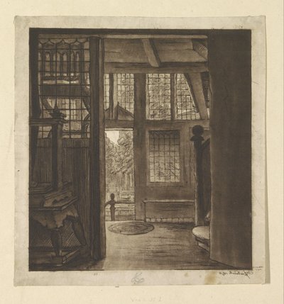 Innenraum des Hauses von Rembrandt von weduwe Dietrich