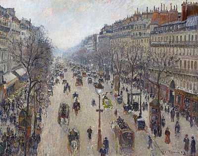 Boulevard Montmartre, Morgen, trübes Wetter von Camille Jacob Pissarro
