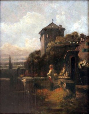 Sentinel auf der Stadtmauer von Carl Spitzweg