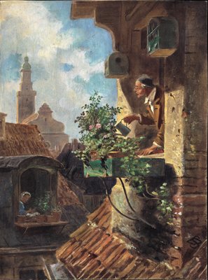 Der Dachboden, 1862  von Carl Spitzweg