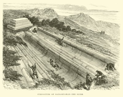 Kuriositäten von Sacsahuaman, die Rutsche von Edouard Riou