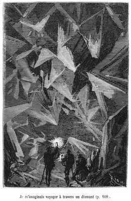 Illustration von Voyage au centre de la terre von Jules Verne (1828-1905), graviert von Pannemaker, herausgegeben von J.Hetzel von Edouard Riou
