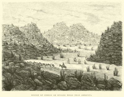 Region von Cerros oder schroffe Hügel in der Nähe von Arequipa von Edouard Riou