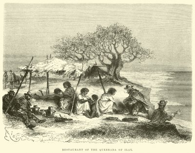 Restaurant der Quebrada von Ilay von Edouard Riou