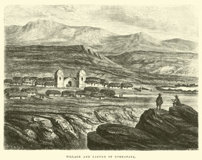 Dorf und Lagune von Combapata von Edouard Riou