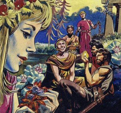 Die Männer, die Ulysses geschickt hatte, um die Lotusesser zu