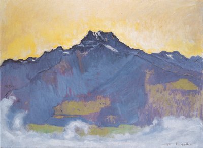 Die Dents du Midi von Chesières aus von Ferdinand Hodler