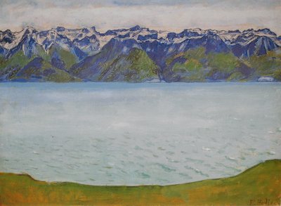 Genfersee mit Savoyerbergen von Ferdinand Hodler