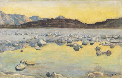 Maggiadelta vor Sonnenaufgang von Ferdinand Hodler