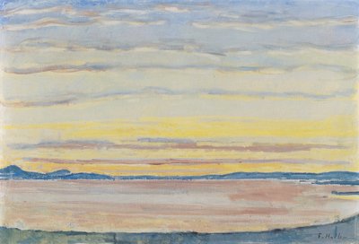 Sonnenuntergang am Genfersee von Ferdinand Hodler