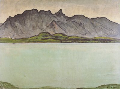 Thunersee mit Stockhornkette von Ferdinand Hodler