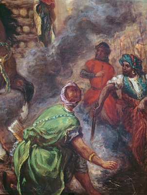 Olinda Und Sophronia Auf Dem Pyre Detail Der Sarazenen 60599