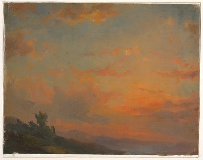 Wolkenstudie, Sonnenuntergang von Frederic Edwin Church