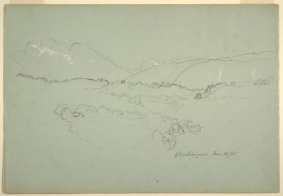 Zeichnung, Nordosten bei Berchtesgaden, Bayern, 20. Juni 1868 von Frederic Edwin Church