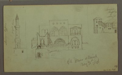 Zeichnung Altes Haus Beirut 1868 609832