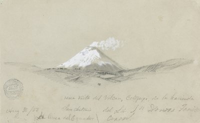 Blick auf Cotapaxi von der Hacienda San Antonio, Ecuador von Frederic Edwin Church