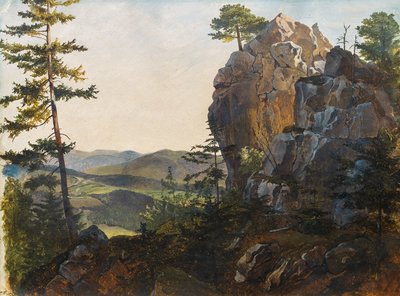 Landschaft mit den Balbersteinen bei Miesenbach von Friedrich Gauermann
