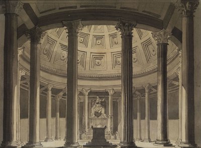 Bühnenbildentwurf Tempel der Vesta von Karl Friedrich Schinkel